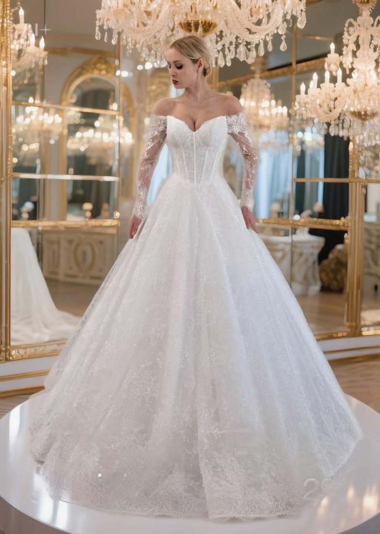 Свадебное платье Daisy бальное (пышное) айвори, из фатина, длинное, в пол, пышное, фото, коллекция 2026