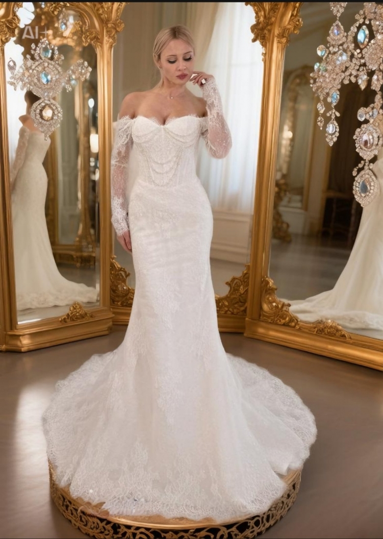 Свадебное платье Сильвия  годе (русалка) айвори, длинное, в пол, фото, коллекция 2026